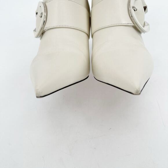 Jimmy Choo White Magik 90 Leather Pointed Toe Heeled Ankle Boot size IT 39 - Picture 6 of 13